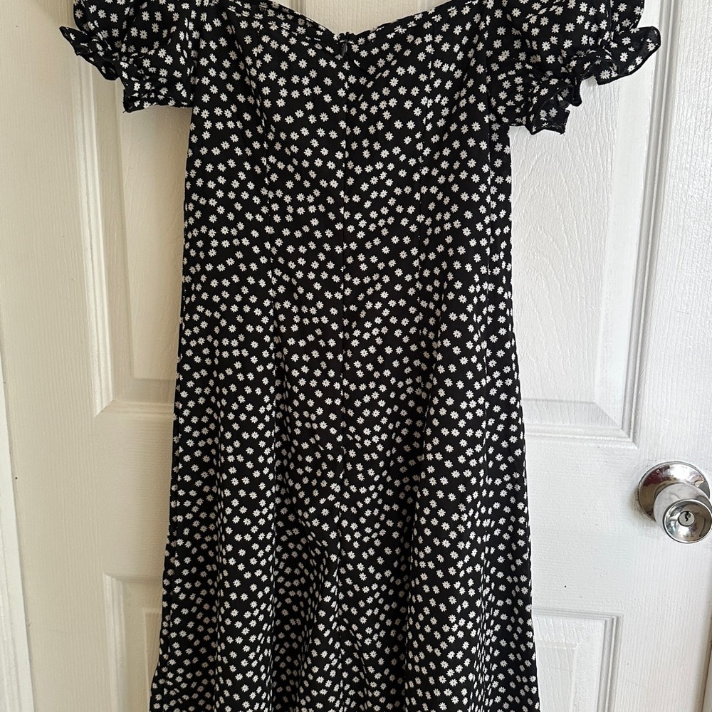 Charming Black and White Polka Dot Kids Dress